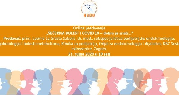 Online predavanje „ŠEĆERNA BOLEST I COVID 19 – dobro je znati…
