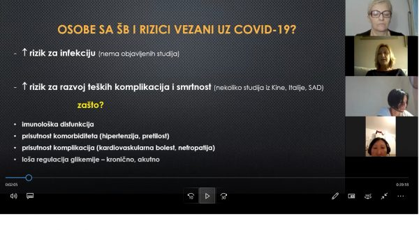 ŠEĆERNA BOLEST I COVID 19 on line predavanje