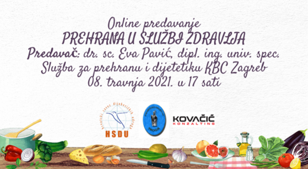 Online predavanje „PREHRANA U SLUŽBI ZDRAVLJA“